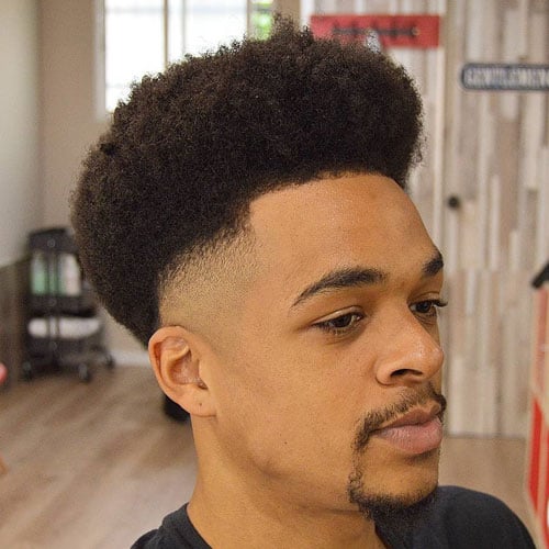 Afro with Bald Fade