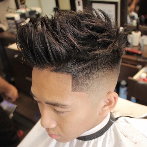 Asian Spiky Hair Men