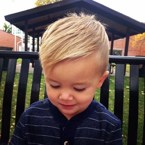 Baby Boy Haircuts - Undercut with Short Hair Fringe