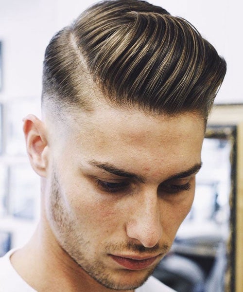 Bald Fade Side Part