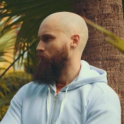 Bald Head with Beard Viking Hairstyle