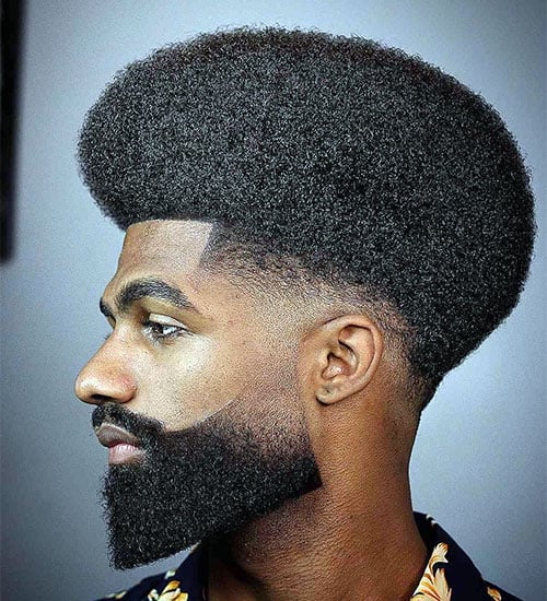 Big Afro with Drop Fade