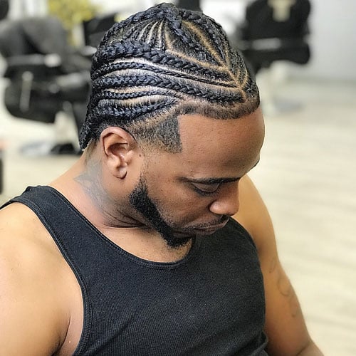 Big Cornrow Braids Men