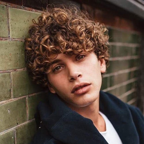 Big Curly Hair Perm Men