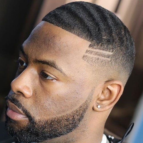 Black Men Haircuts with Lines