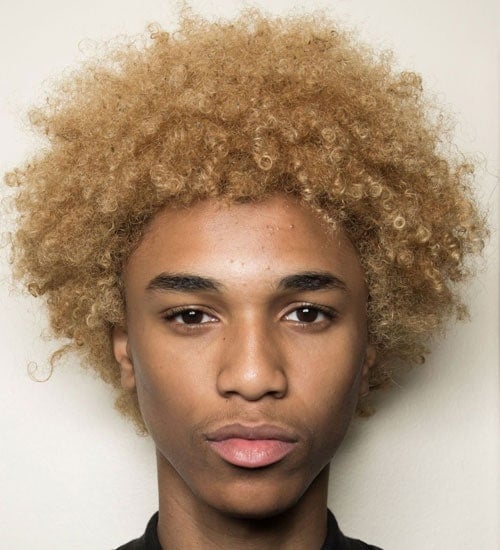 Bleached Afro For Black Men