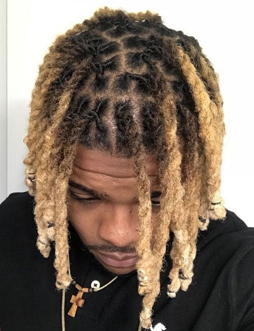 Bleached Box Braids Men