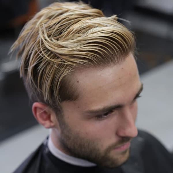 Blonde Comb Over Fade Haircuts