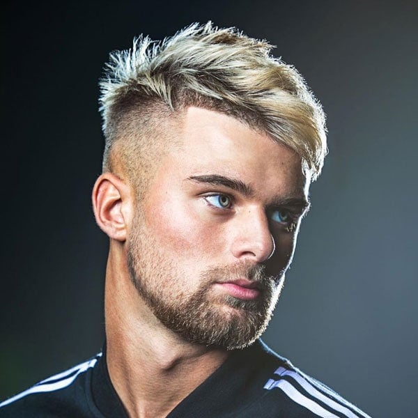 Blonde Hair Fade Haircuts For Men