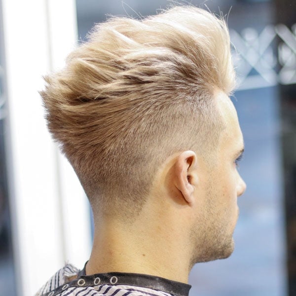 Blonde Hair Pompadour Fade