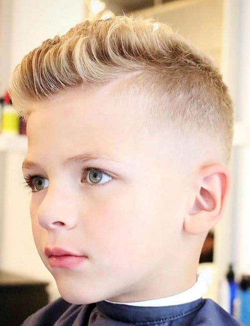 Blonde Spiked Up Hair with Short Sides