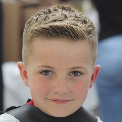 Boys Haircuts - Tapered Sides with Side Swept Fringe