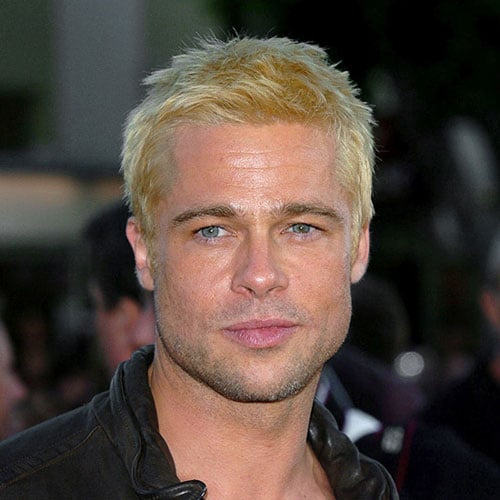 Brad Pitt Crew Cut + Blonde Hair