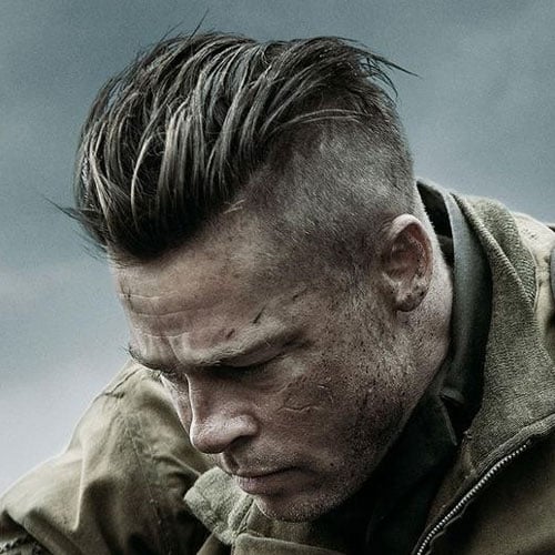 Brad Pitt Fury Haircut