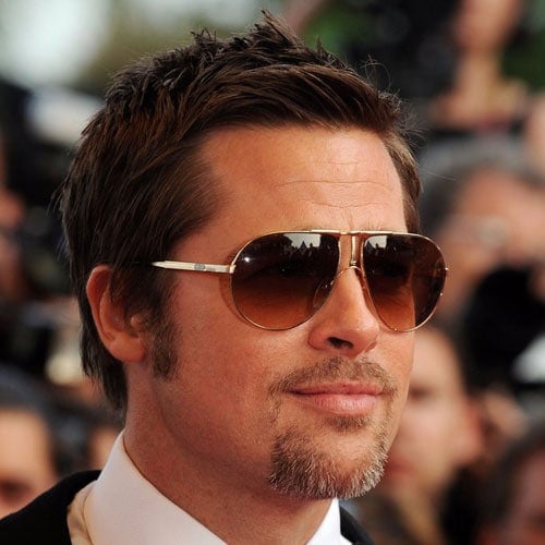 Brad Pitt Hairstyle - Short Hair + Beard