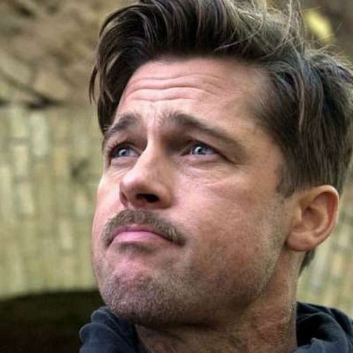 Brad Pitt Inglourious Basterds Hair - Long Comb Over + Short Sides + Beard