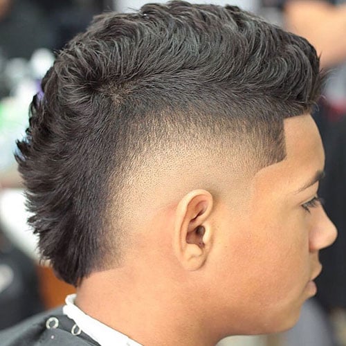 Burst Fade Fohawk with Line Up