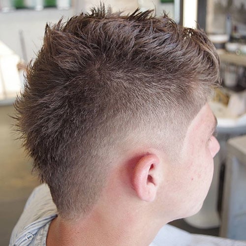 Burst Taper Fade Haircut White Men