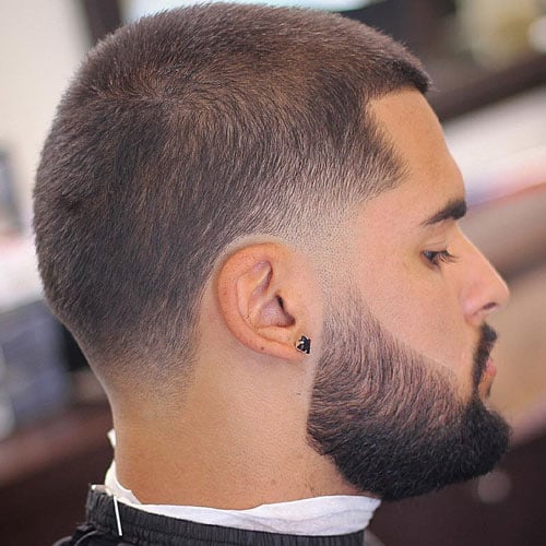 Buzz Cut Haircut with Beard