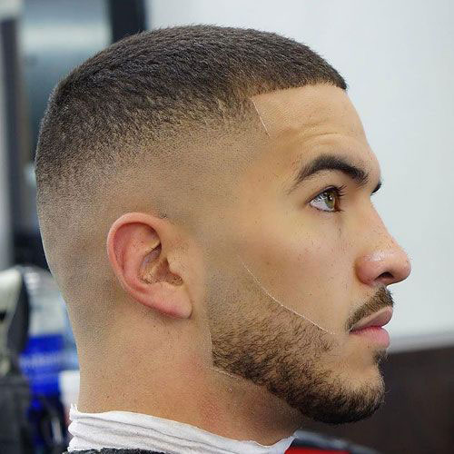 Buzzed Cut with Shape Up and Beard Fade