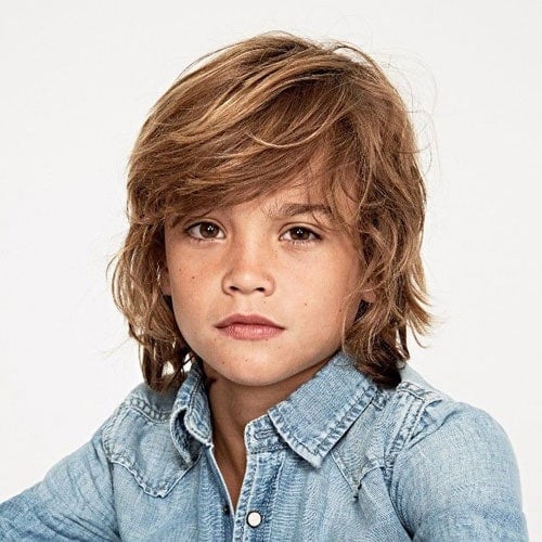 Chin Length with Long Bangs For Boys