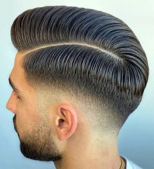 Comb Over with Low Bald Fade