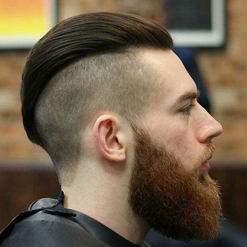 Combed Back Hair with Beard