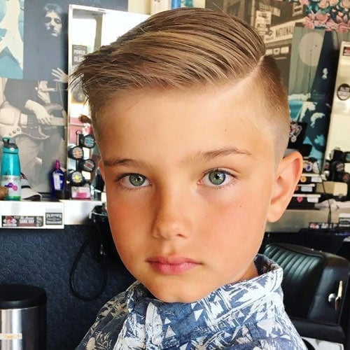 Cool Boys Haircuts - Side Part + Hard Part + Fade