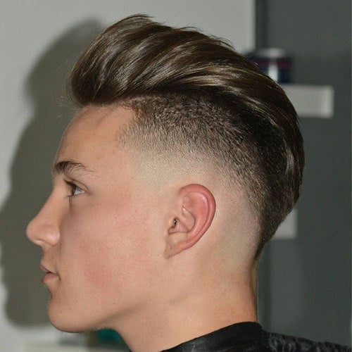 Cool Burst Fade Haircut White Men