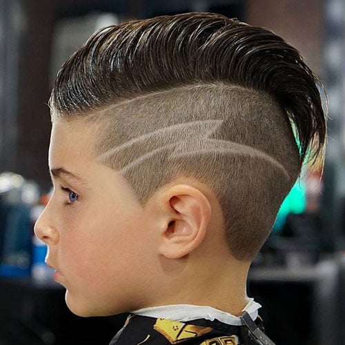 Cool Hairstyles For Little Boys - Slicked Back Undercut with Hair Design