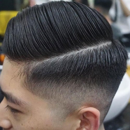 Cool Hard Side Part Fade For Asian Men