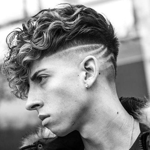 Cool Long Wavy Fringe + High Fade + Hair Design