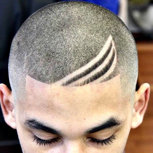 Cool Men's Buzz Cut with Hair Design