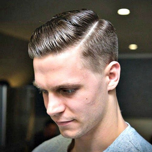 Cool Modern Hard Side Part with Short Sides