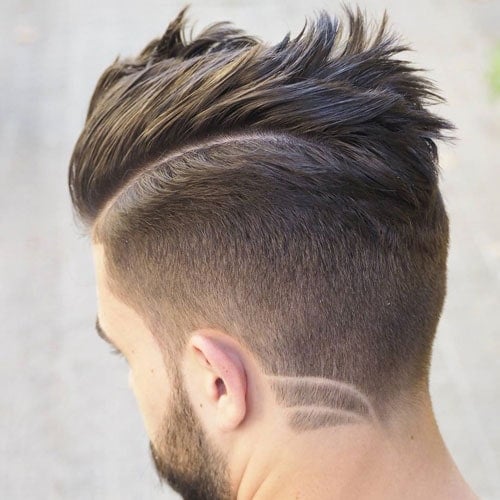 Cool Slicked Back Undercut with Hard Part