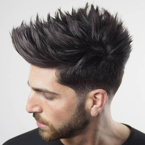 Cool Spiky Hair Low Fade For Men