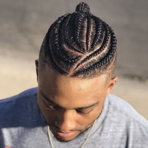 Cornrows Taper Fade Hairstyles Men