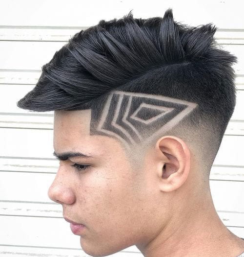 Creative Shaved Designs in Sides