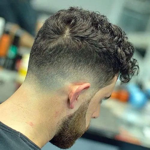 Cropped Curls with Drop Fade