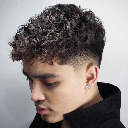 Curly Hair Bald Fade