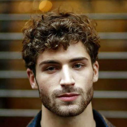 Curly Hair with Short Beard