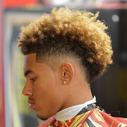 Curly Mohawk Fade