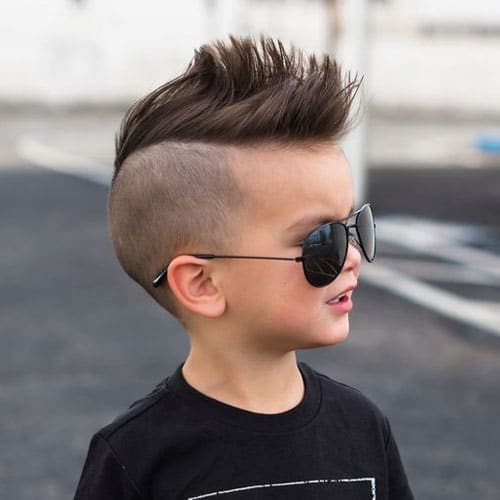 Cute Baby Boy Haircuts For 2 Year Old Kids - Mohawk with Shaved Sides