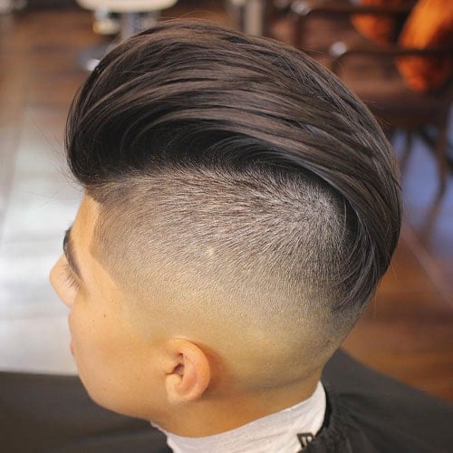 Disconnected Undercut with Slicked Back Hair