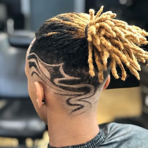 Dyed Dreads Fade Styles For Men