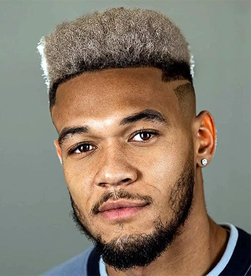 Dyed High Top with Hard Shaved Line