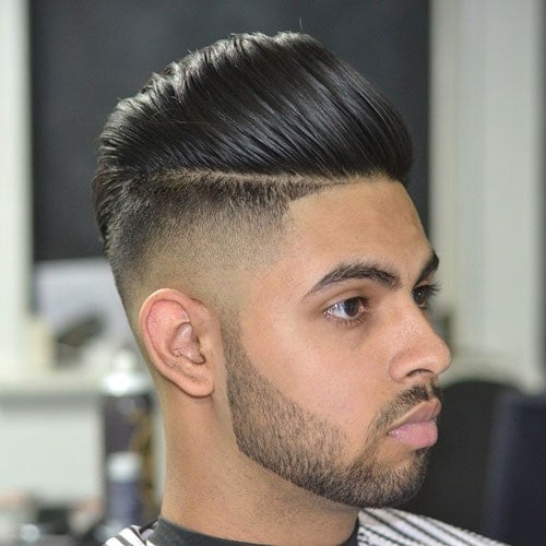 Fade Undercut with Combed Over Pompadour