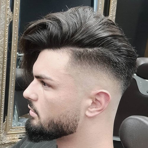 Fade with Long Hair on Top