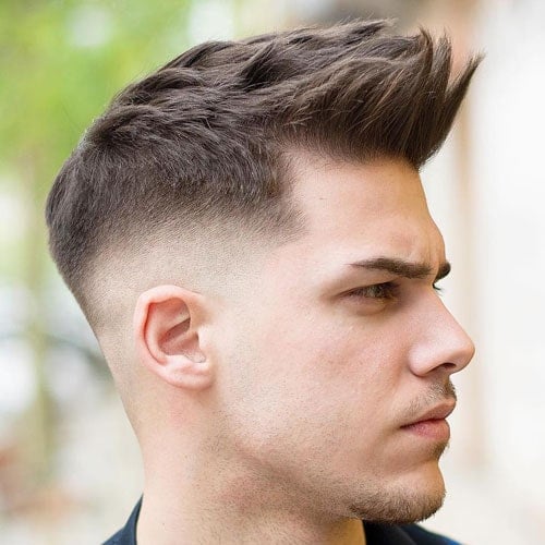 Faux Hawk Fade Hairstyle For Thin Hair