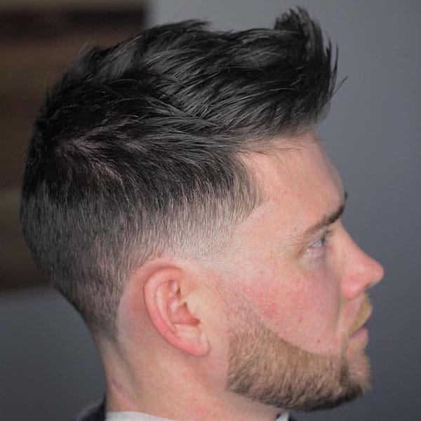 Faux Hawk Fade Receding Hair Men